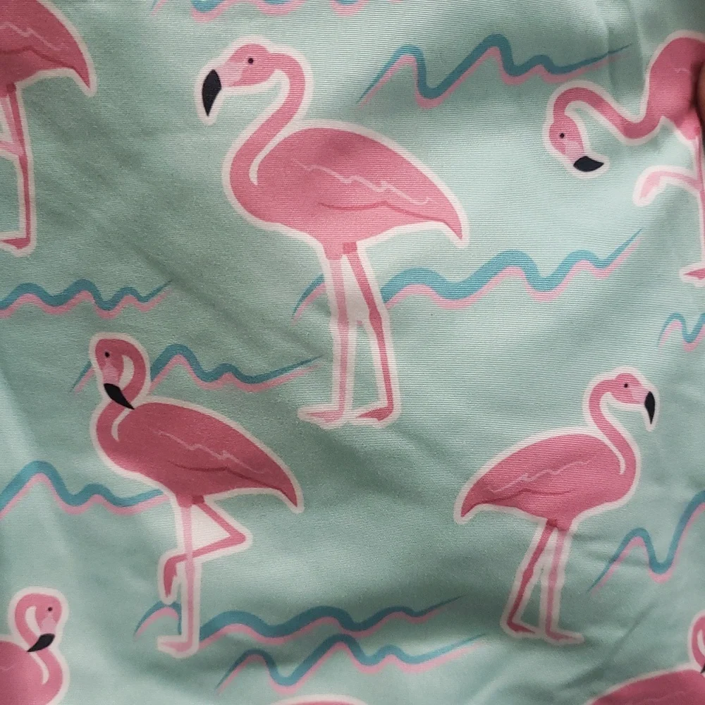 Brooklyn Cloth Kent Ave Volley Swim Trunks, Flamingo Pattern